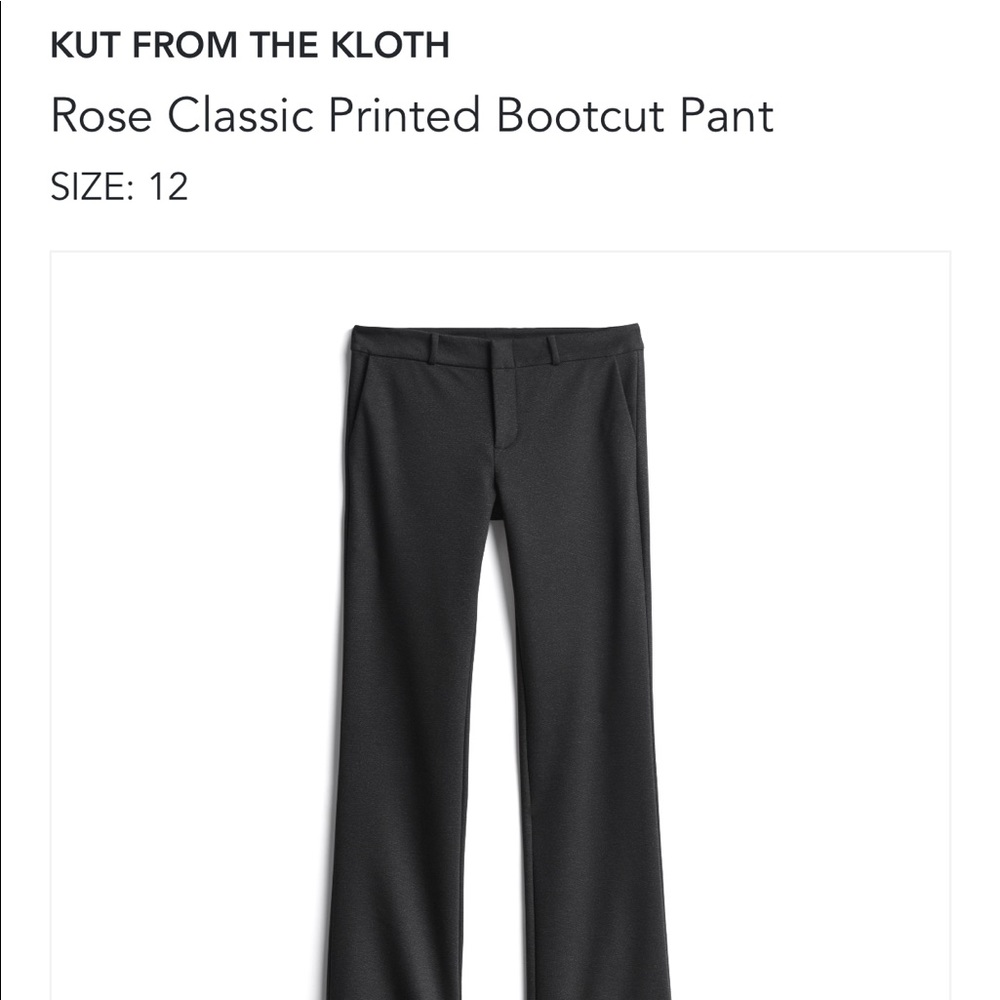 NWOT Kut From The Kloth Rose Classic Bootcut Pant